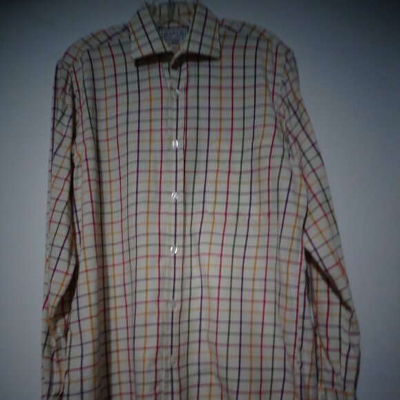 THE OXFORD SHIRT CO. MULTI-COLORED PLAID DRESS SHIRT SIZE 15 - Picture 5 of 7